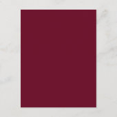 Carte D'accompagnement Mariage Moderne Bourgogne (Dos)
