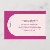 Carte D'accompagnement Mariage moderne Camila Pink Arch (Devant)