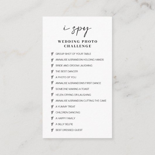 Carte D'accompagnement Mariage moderne Capter l'amour Qr Code (Dos)