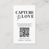 Carte D'accompagnement Mariage moderne Capter l'amour Qr Code (Devant)