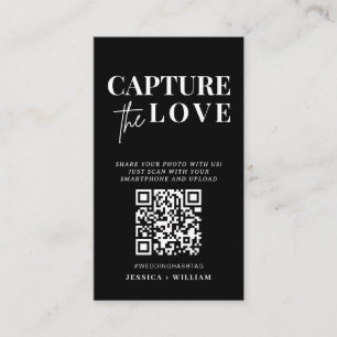 Carte D'accompagnement Mariage moderne Capter l'amour Qr Code