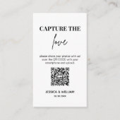 Carte D'accompagnement Mariage moderne Capter l'amour Qr Code (Devant)