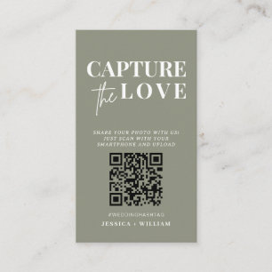 Carte D'accompagnement Mariage moderne Capter l'amour Qr Code