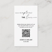 Carte D'accompagnement Mariage moderne Capter l'amour Qr Code (Devant)