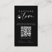 Carte D'accompagnement Mariage moderne Capter l'amour Qr Code (Devant)