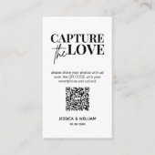 Carte D'accompagnement Mariage moderne Capter l'amour Qr Code (Devant)