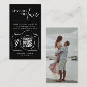 Carte D'accompagnement Mariage moderne Capter l'amour QR Code Enclôture (Devant / Derrière)