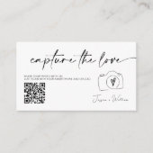 Carte D'accompagnement Mariage Moderne Capturer l'amour Code Qr (Devant)