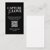 Carte D'accompagnement Mariage Moderne Capturer l'amour Code Qr (Devant / Derrière)