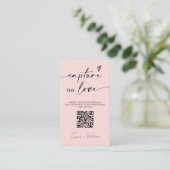Carte D'accompagnement Mariage Moderne Capturer l'amour Code Qr (Debout devant)