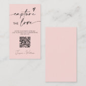 Carte D'accompagnement Mariage Moderne Capturer l'amour Code Qr (Devant / Derrière)