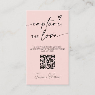 Carte D'accompagnement Mariage Moderne Capturer l'amour Code Qr