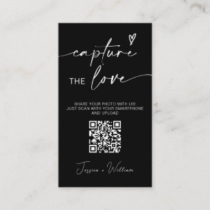 Carte D'accompagnement Mariage Moderne Capturer l'amour Code Qr