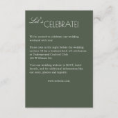 Carte D'accompagnement Mariage moderne centré sur la typographie (Devant)