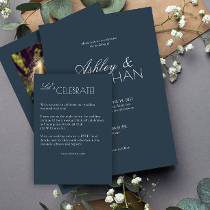 Carte D'accompagnement Mariage moderne centré sur la typographie