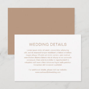 Carte D'accompagnement Mariage Moderne Chelsea Taupe