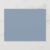 Carte D'accompagnement Mariage Moderne Écriture Bleu Poussiéreux (Dos)