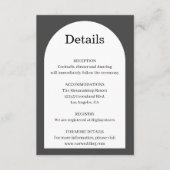 Carte D'accompagnement Mariage Moderne Élégant Photo en Noir et Blanc (Devant)