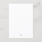 Carte D'accompagnement Mariage Moderne Minimaliste (Dos)