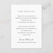 Carte D'accompagnement Mariage Moderne Minimaliste (Devant)