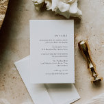 Carte D'accompagnement Mariage moderne minimaliste noir et blanc<br><div class="desc">Carte de boîtier mariage moderne avec une disposition simple et minimale avec polices serif et script.</div>