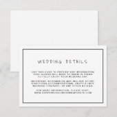 Carte D'accompagnement Mariage Moderne Minimaliste Simple (Devant / Derrière)