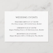 Carte D'accompagnement Mariage Moderne Noir et Blanc Élégant (Devant)