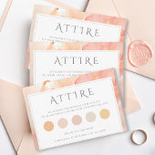 Carte D'accompagnement Mariage moderne Peach Flower Code vestimentaire