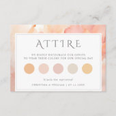 Carte D'accompagnement Mariage moderne Peach Flower Code vestimentaire (Devant)