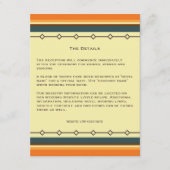 Carte D'accompagnement Mariage moderne rétro du milieu du siècle (Devant)