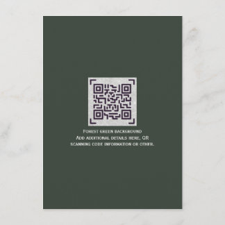 Carte D'accompagnement Mariage moderne RSVP avec QR CODE - N'IMPORTE QUEL