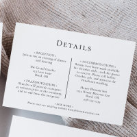 Mariage moderne simple Détails horizontaux