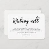 Carte D'accompagnement Mariage moderne souhaitant bien insert noir et bla (Devant / Derrière)