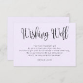 Carte D'accompagnement Mariage moderne violet désirant bien. Script simpl (Devant / Derrière)