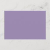 Carte D'accompagnement Mariage moderne violet simple (Dos)