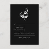 Carte D'accompagnement Mariage monochrome victorien moderne RSVP (Dos)
