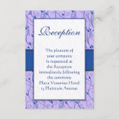 Carte D'accompagnement Mariage Monogram Royal Blue Lilac Swirl (Devant)