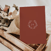 Carte D'accompagnement Mariage Monogramme en terre cuite