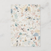 Carte D'accompagnement Mariage Motif moderne Pastel Terrazzo (Dos)