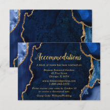Mariage Navy Blue et Agate Dorée Hébergement