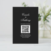 Carte D'accompagnement Mariage noir et blanc (Debout devant)
