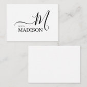 Carte D'accompagnement Mariage noir et blanc personnalisé simple (Devant / Derrière)