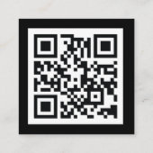 Carte D'accompagnement Mariage noir et blanc simple QR Rsvp (Dos)