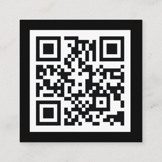 Carte D'accompagnement Mariage noir et blanc simple QR Rsvp (Dos)