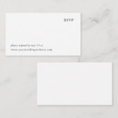 Carte D'accompagnement Mariage noir et blanc simple | RSVP en ligne (Devant / Derrière)