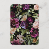 Carte D'accompagnement Mariage noir foncé romantique (Dos)