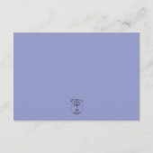 Carte D'accompagnement Mariage Or Anneaux Périwinkle Réception (Dos)