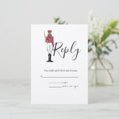 Carte D'accompagnement Mariage orienté du casse-noix RSVP (Debout devant)