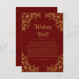 Carte D'accompagnement Mariage Orné Or Wishing well