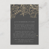 Carte D'accompagnement Mariage Pampas élégant en fer gris moderne (Devant)